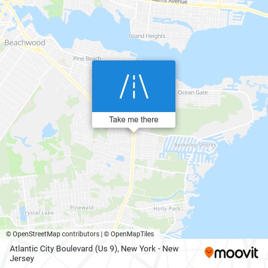 Mapa de Atlantic City Boulevard (Us 9)