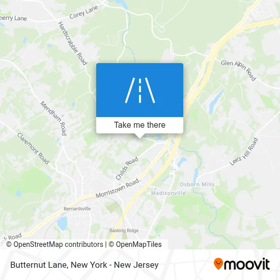 Butternut Lane map