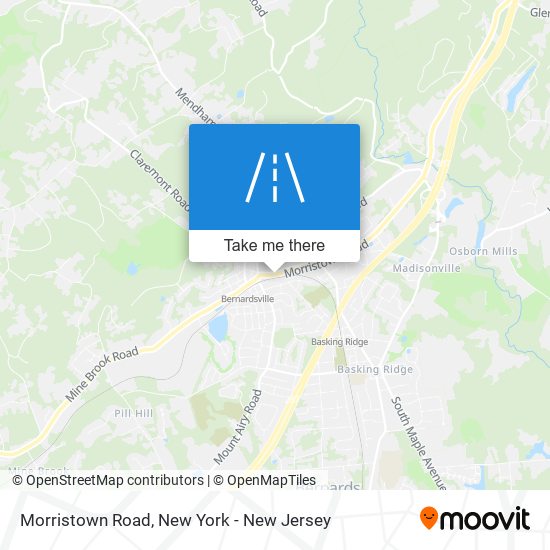 Morristown Road map