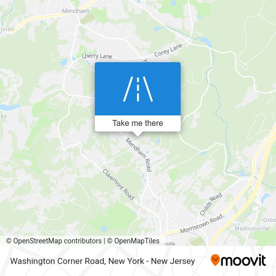 Washington Corner Road map