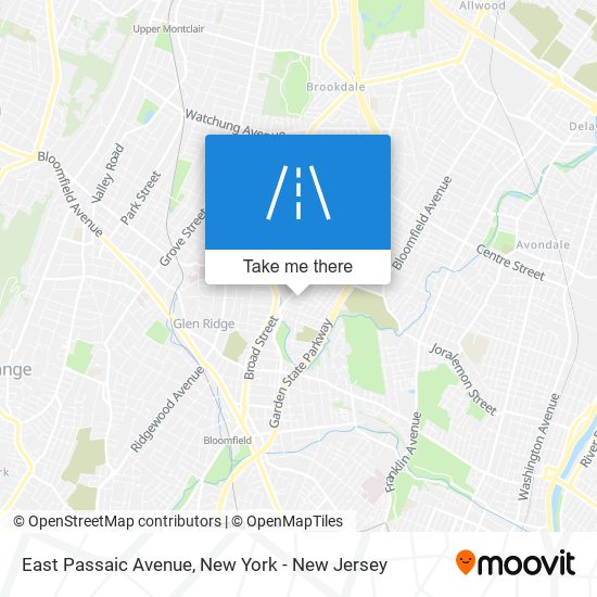 Mapa de East Passaic Avenue