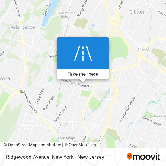 Ridgewood Avenue map