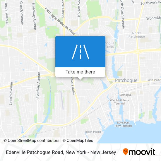 Mapa de Edenville Patchogue Road