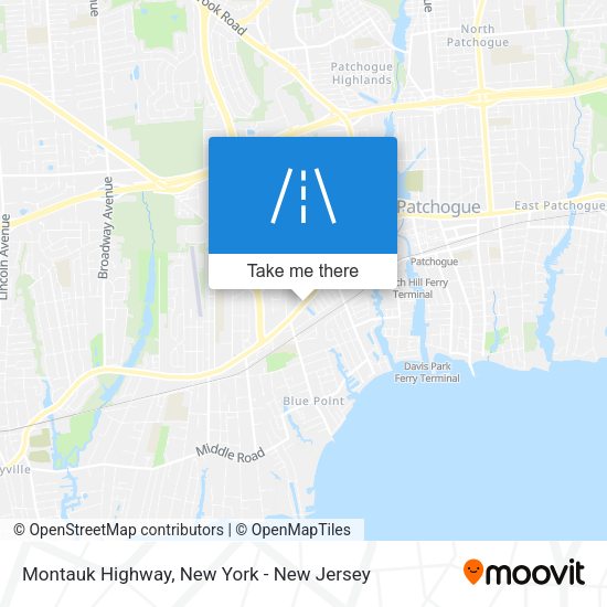 Montauk Highway map