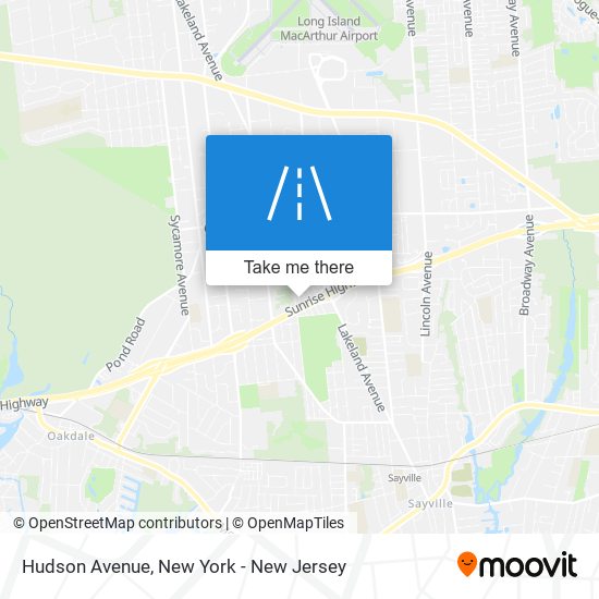 Mapa de Hudson Avenue