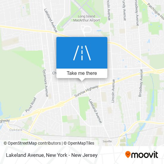 Mapa de Lakeland Avenue