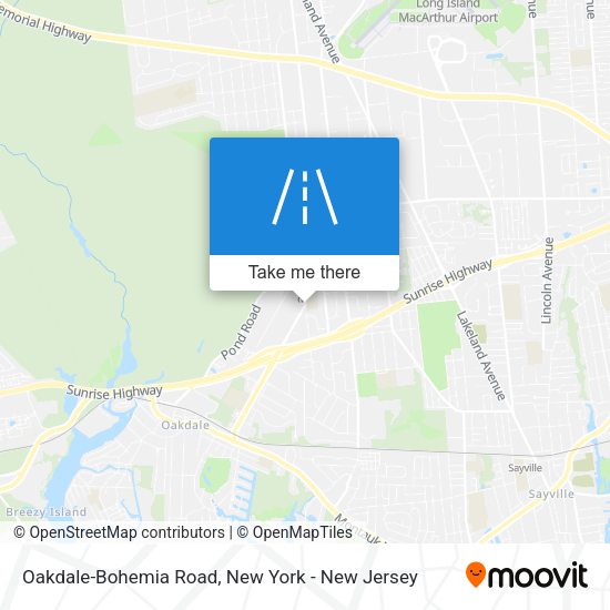 Mapa de Oakdale-Bohemia Road