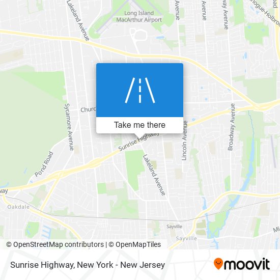 Sunrise Highway map