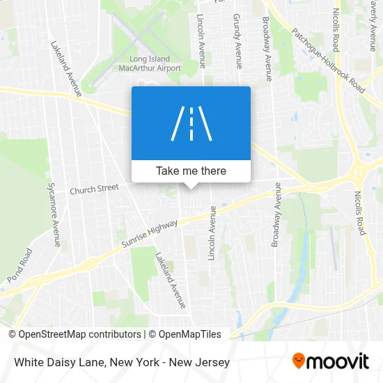 White Daisy Lane map
