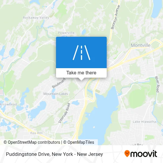 Puddingstone Drive map