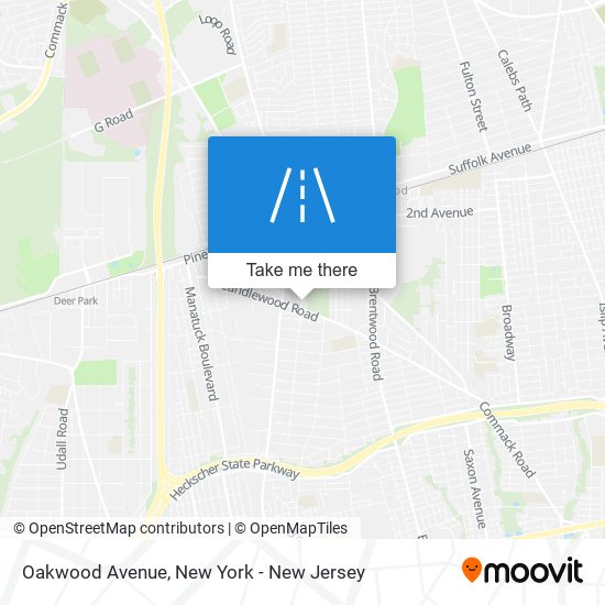 Mapa de Oakwood Avenue