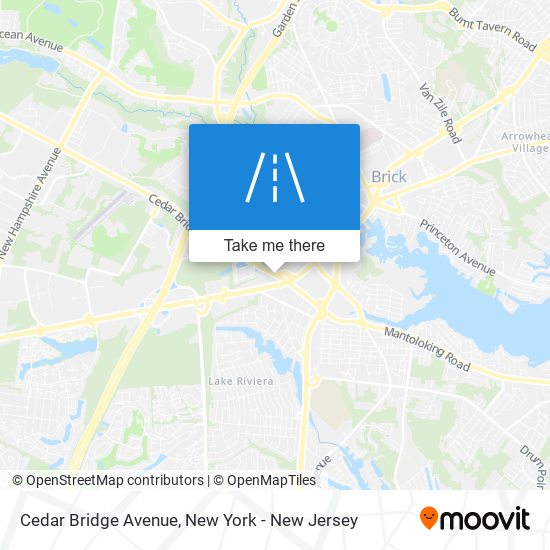 Mapa de Cedar Bridge Avenue