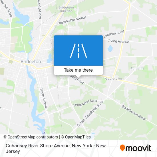 Cohansey River Shore Avenue map