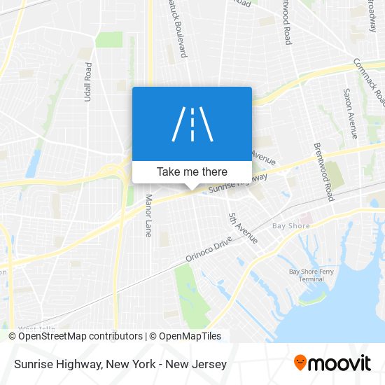 Sunrise Highway map