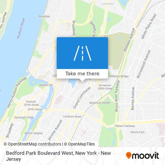 Mapa de Bedford Park Boulevard West