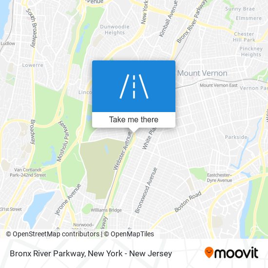 Bronx River Parkway map