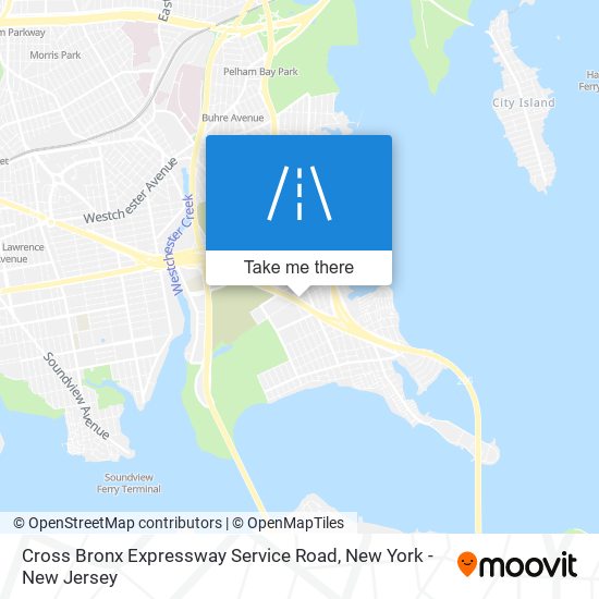 Mapa de Cross Bronx Expressway Service Road