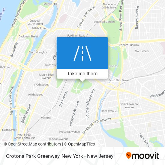 Mapa de Crotona Park Greenway