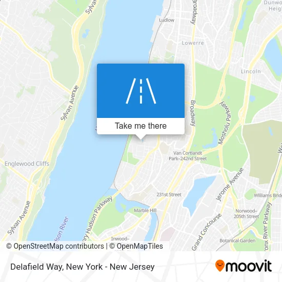 Delafield Way map