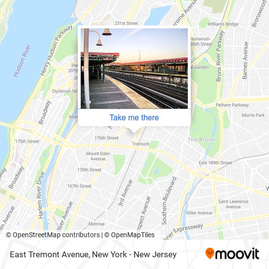 Mapa de East Tremont Avenue