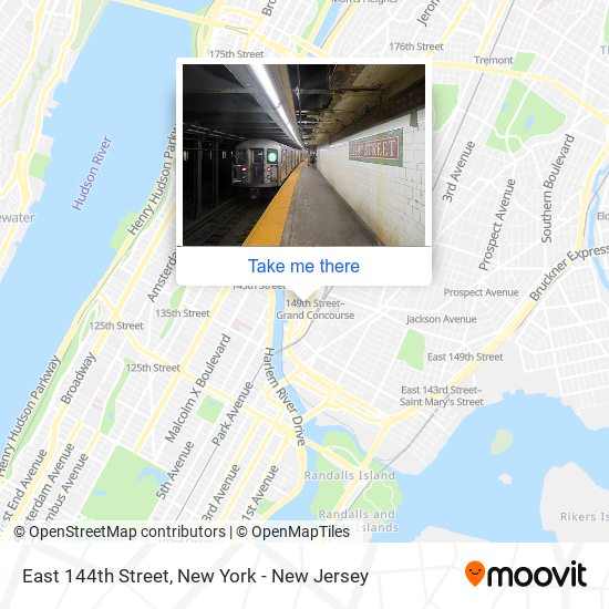 East 144th Street map