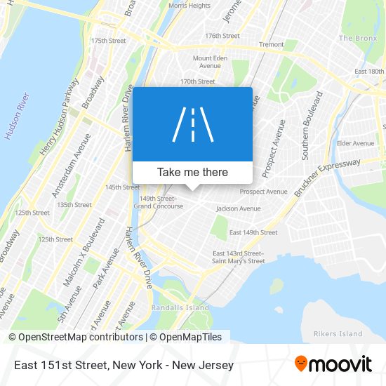 East 151st Street map