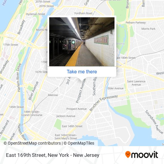 Mapa de East 169th Street