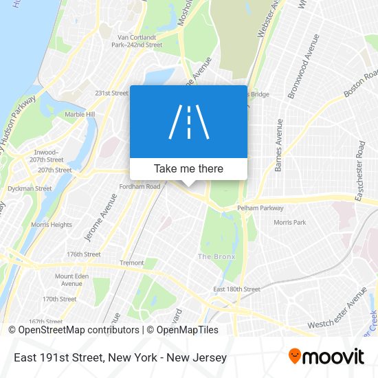 Mapa de East 191st Street