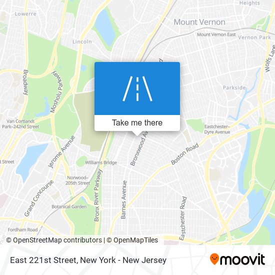 East 221st Street map