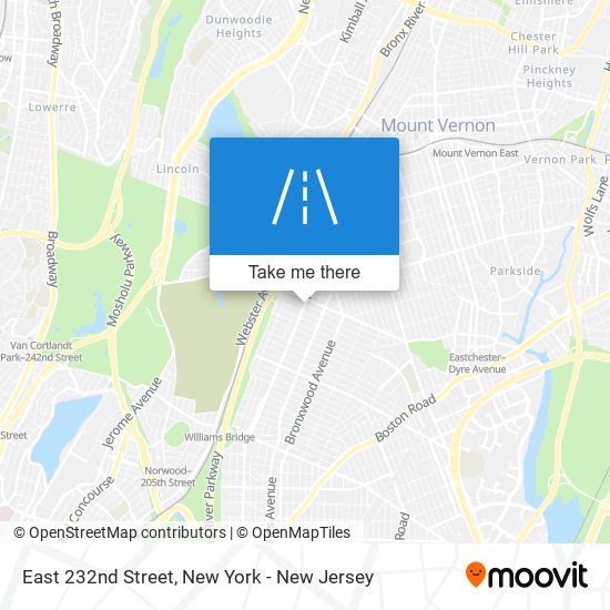 East 232nd Street map