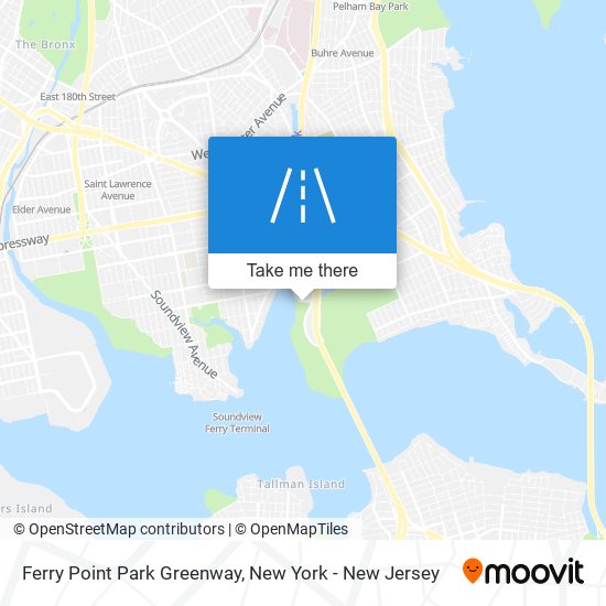 Mapa de Ferry Point Park Greenway