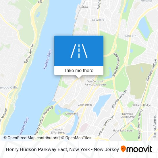 Mapa de Henry Hudson Parkway East