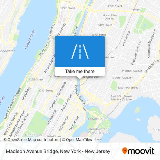 Madison Avenue Bridge map