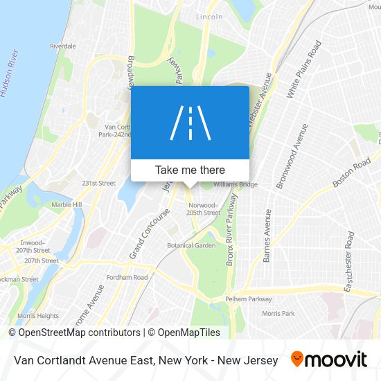 Mapa de Van Cortlandt Avenue East