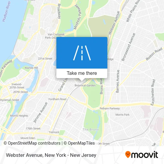 Webster Avenue map