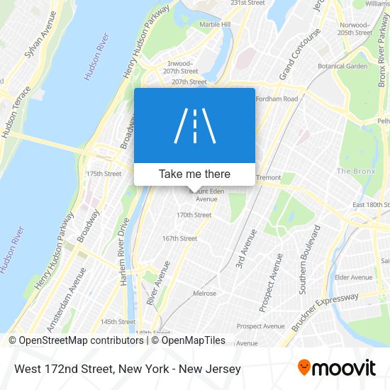 Mapa de West 172nd Street