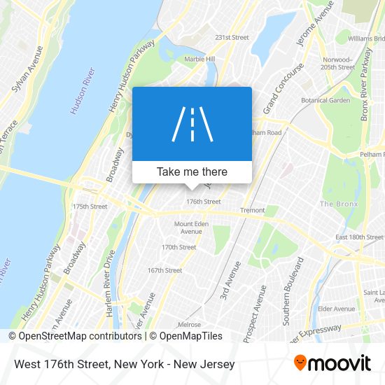 Mapa de West 176th Street