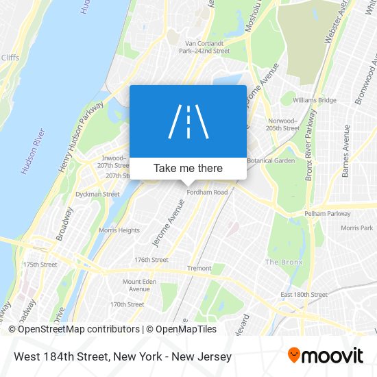 West 184th Street map