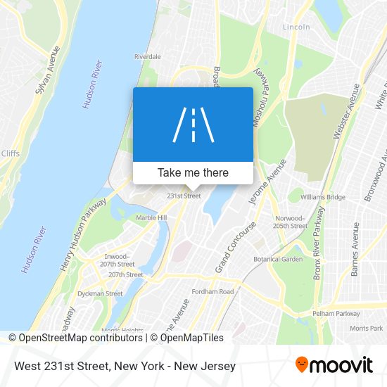 West 231st Street map