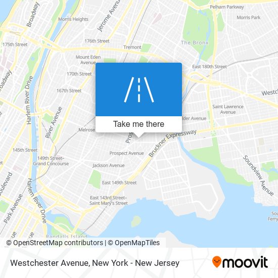Mapa de Westchester Avenue