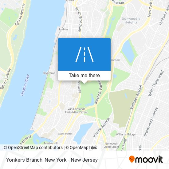 Mapa de Yonkers Branch