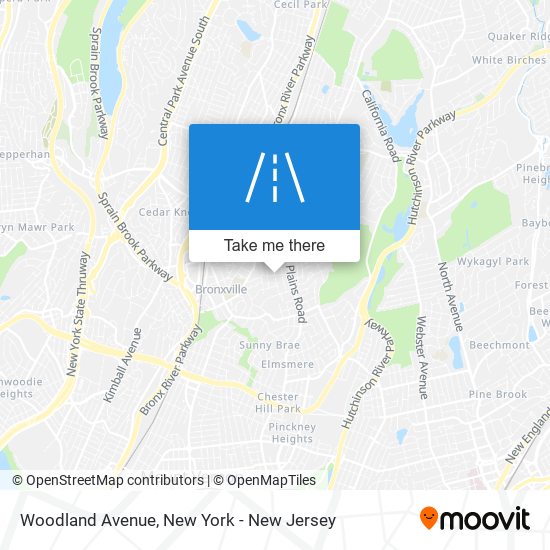 Mapa de Woodland Avenue