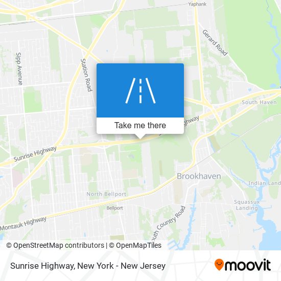 Sunrise Highway map