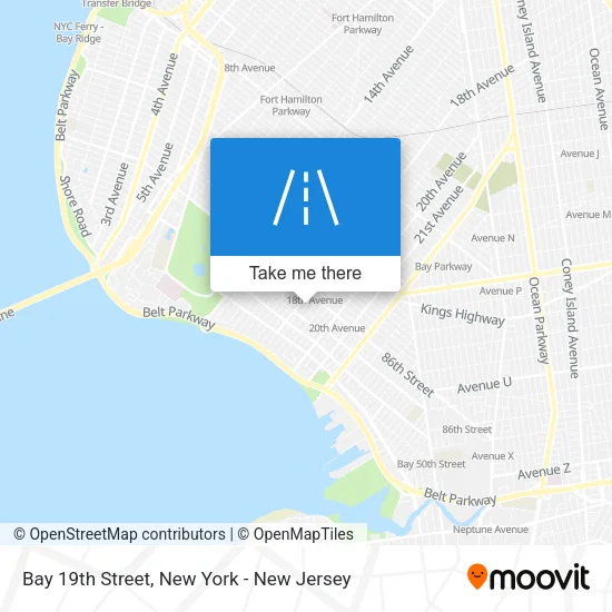 Mapa de Bay 19th Street