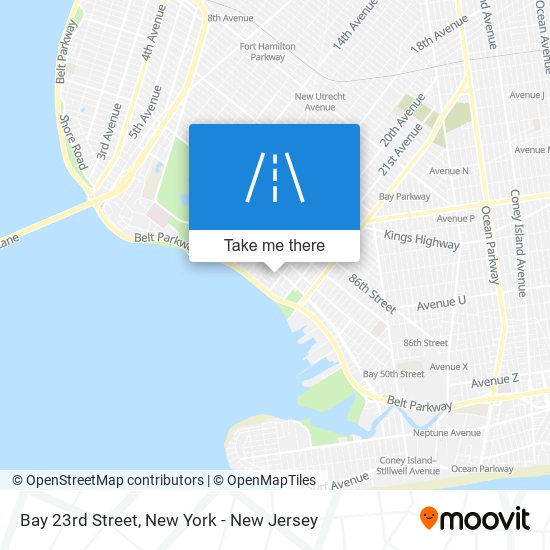 Bay 23rd Street map