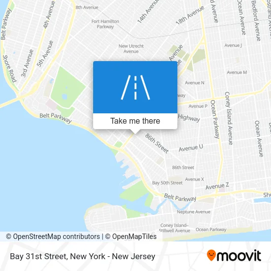 Bay 31st Street map