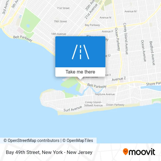 Mapa de Bay 49th Street