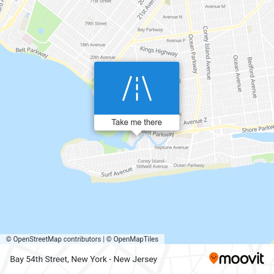 Mapa de Bay 54th Street