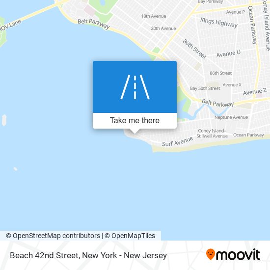 Beach 42nd Street map