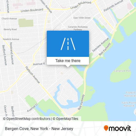 Bergen Cove map